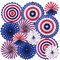 4th of July Patriotic Decorations 12PCS Hanging Paper Fan for USA Patriotic Decorations Independence Day Memorial Day American Theme Party Veterans Birthday Decor Supplies